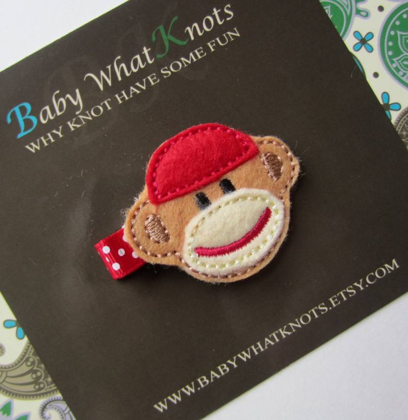 Baby Haarspange, Affe Mädchen Hcmonkey03 von BabyWhatKnots