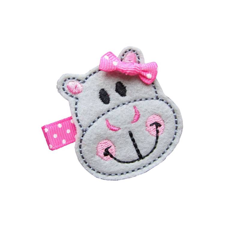 Baby Mädchen Nilpferd Haarspange, Hchippo01 von BabyWhatKnots