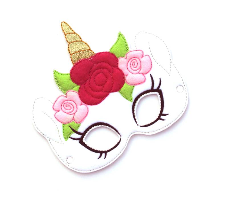 Kinder Einhorn Maske, Kostüm, Filz Gesichtsmaske, Halloween-Kostüm, Pretend Play, Anzieh, Partygeschenke von BabyWhatKnots