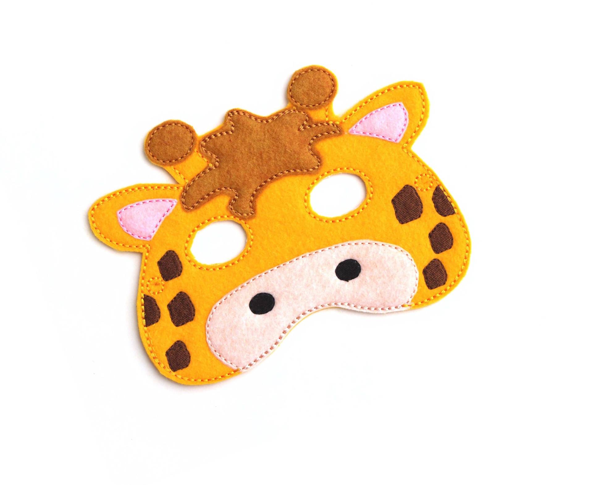Kinder Giraffe Maske, Kostüm, Filz Gesichtsmaske, Tiermaske, Halloween-Kostüm, Rollenspiel, Anzieh, Partygeschenke, Kostüm von BabyWhatKnots