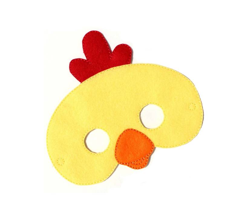 Kinder Huhn Maske, Kostüm, Filz Gesichtsmaske, Halloween-Kostüm, Küken Rollenspiel, Anzieh, Partygeschenke, Kostüm von BabyWhatKnots