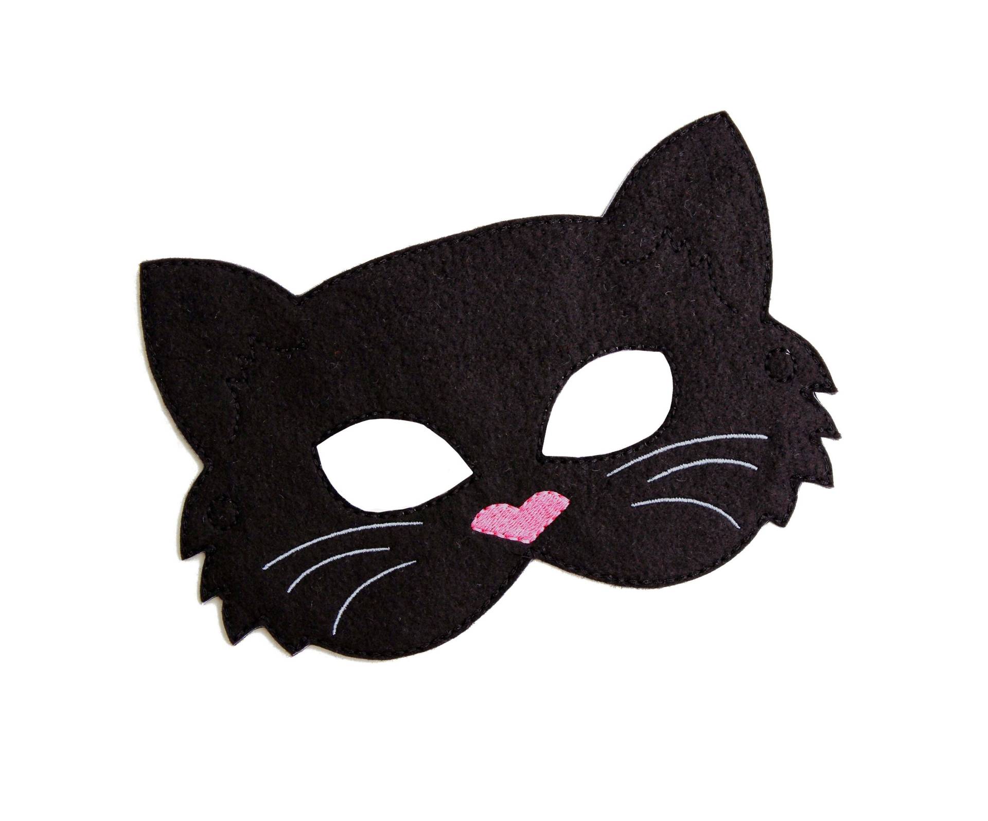 Kinder Katzen Maske, Schwarze Katze Kostüm, Filz Gesichtsmaske, Tiermaske, Halloween-Kostüm, Pretend Play, Anzieh, Partygeschenke, Kostüm von BabyWhatKnots