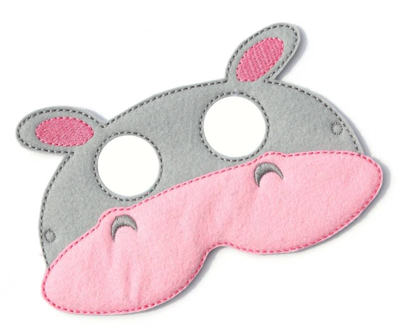 Kinder Nilpferd Maske, Nilpferd, Kostüm, Filz Gesichtsmaske, Tiermaske, Halloween-Kostüm, Rollenspiel, Anziehen, Partygeschenke von BabyWhatKnots