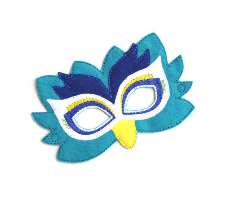 Kinder Pfau Maske, Kostüm, Filz Gesichtsmaske, Tiermaske, Halloween-Kostüm, Pretend Play, Anzieh, Partygeschenke, Kostüm von BabyWhatKnots