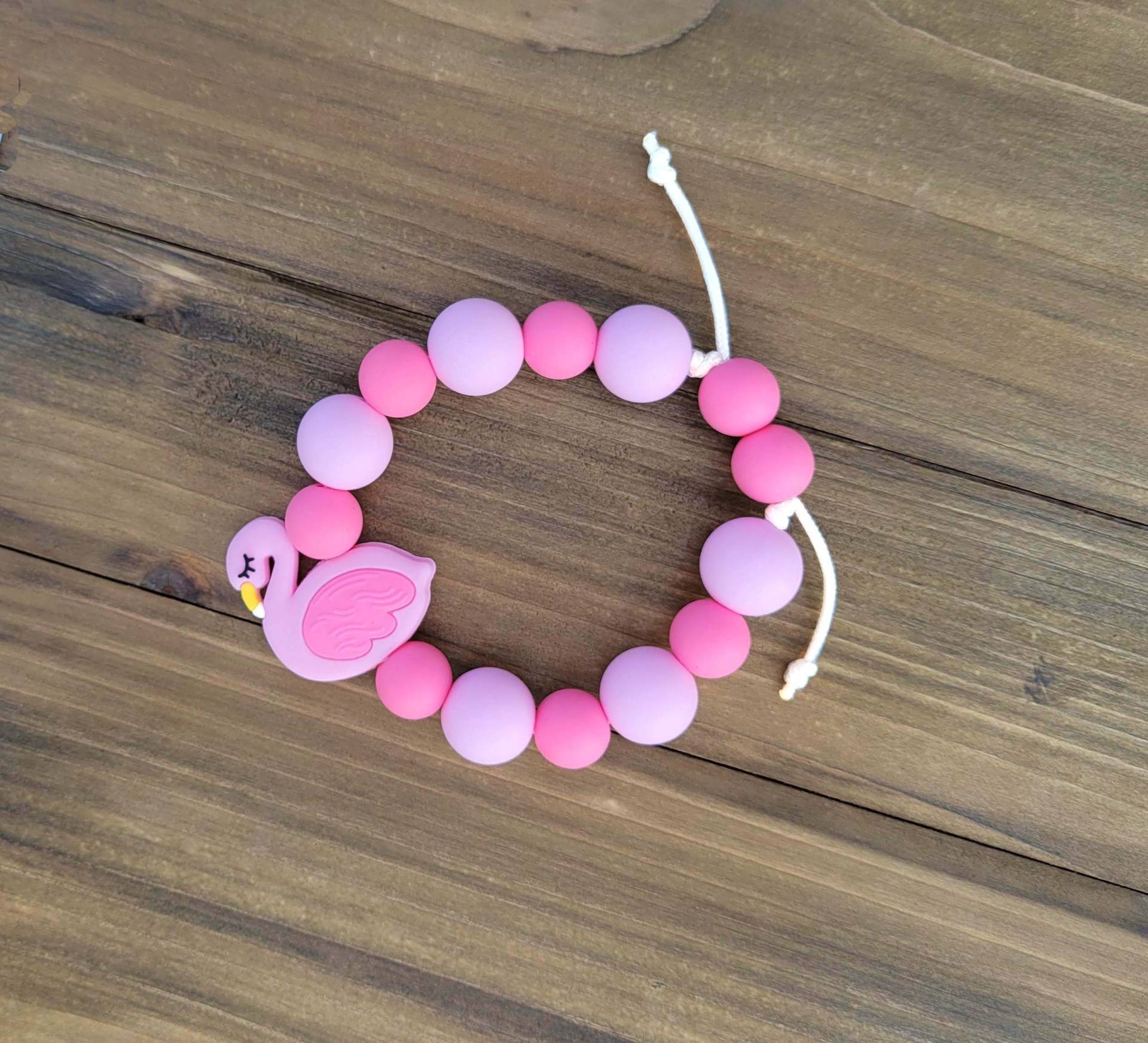 Rosa Flamingo Armband, Verstellbares Halskette, Schmuck-Set, Kleinkind Schmuck, Kleine Mädchen Mitbringsel, Geburtstag Mitbringsel von BabyWhatKnots