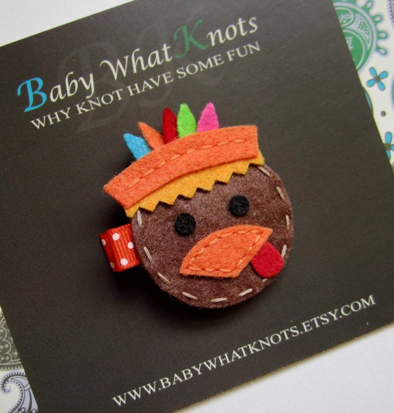Thanksgiving Truthahn Haarspange, Baby Mädchen Hcholiday08 von BabyWhatKnots