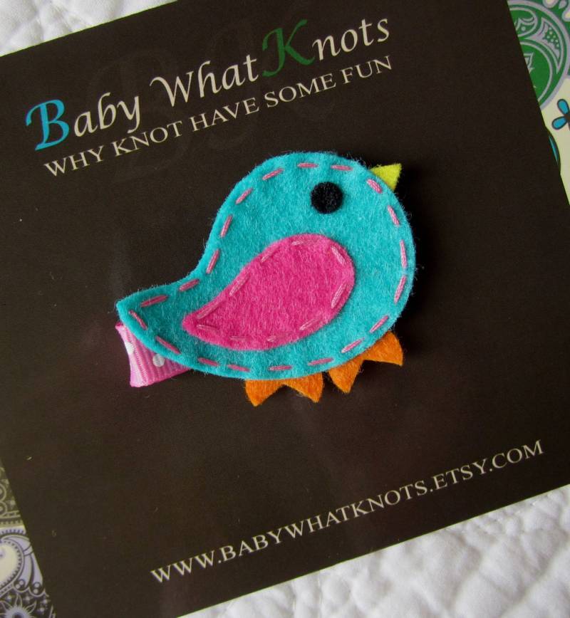 Vogel Haarspange, Blauer Baby Haarspangen, Mädchen Hcbird01 von BabyWhatKnots