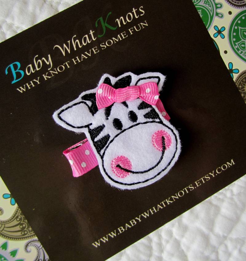 Zebra Haarspange, Baby Mädchen Safari Tier Hczebra01 von BabyWhatKnots