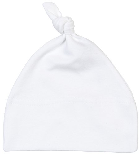 Babybugz Baby One-Knot Mütze Kleinkind Kinder Weiche Baumwolle Süße Beanie Cap OS Gr. Einheitsgröße, weiß von Babybugz