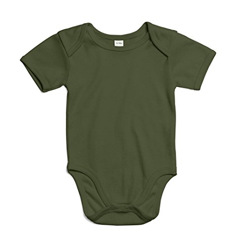 Bio Öko Kurzarm Body, Farbe:Light Olive;Größe:12-18 Monate von Babybugz