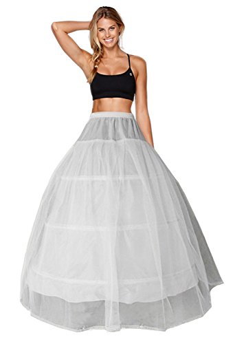 Reifrock Petticoat 3 Hoop 1 Schicht Brautkleid Unterrock Petticoat Brautkleid Reifrock Petticoat Brautkleid Hochzeitskleid Reifrock Krinoline Petticoat Unterrock Underskirt Krinoline (40, Weiß) von Babydress