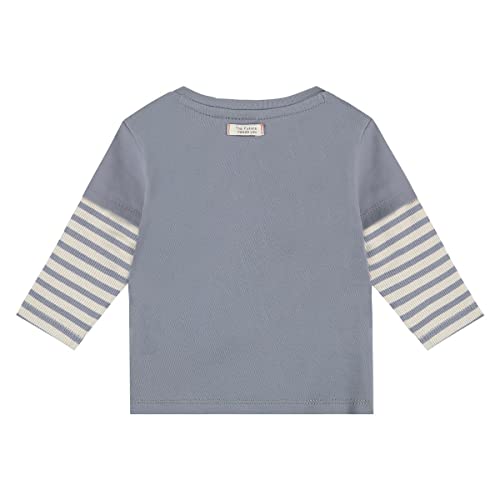 babyface Baby Jungen Langarm Shirt 7631 in grau, Kleidergröße:74, Farbe:Grau von babyface