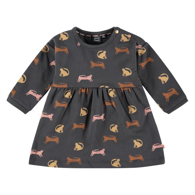 Babyface Girls Kleid Baby Winter antrhracite Katzen von Babyface