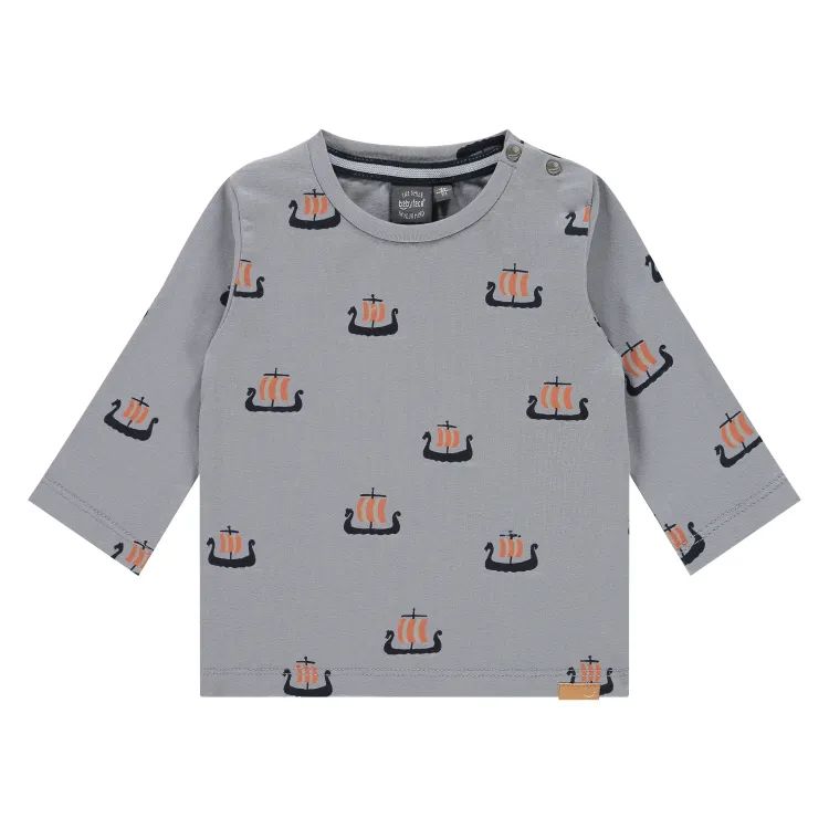 Babyface Longsleeve Junge Winter ash Wikingerschiff von Babyface