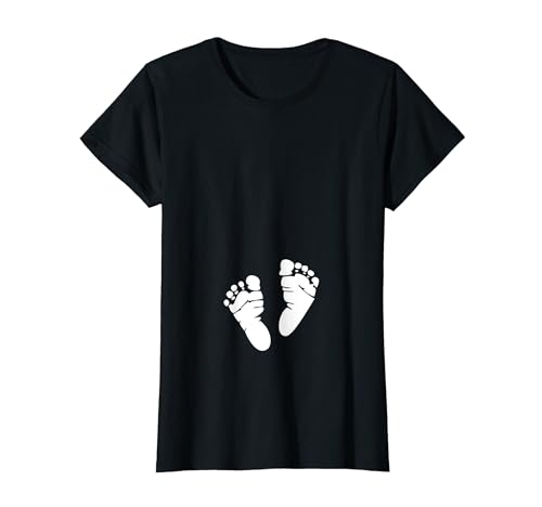 Babyfüße schwanger Schwangerschaft Schwangerschaftsshirt T-Shirt von Babyfüße schwanger Schwangerschaft Geschenk