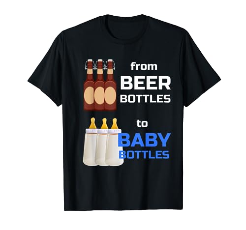 Pullerparty Geschenk From Beer Bottles To Baby Bottles T-Shirt von Babyglück Shirts & Baby Shower Party Geschenke