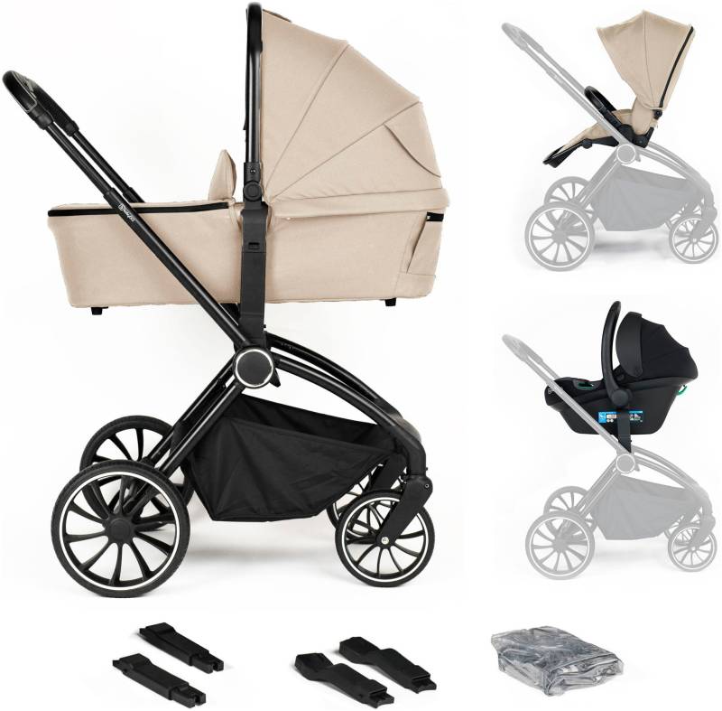 BabyGo Kombi-Kinderwagen "Harmony 3in1" inkl. Babyschale mit Adaptern von Babygo