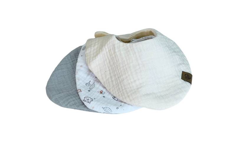Babymajawelt Lätzchen Baby Halstücher Musselin 3er Set Sabberlätzchen, (Set, 3-St., 3 Stück Halstücher), Besonders weich und saugfähig, verstellbare Druckknöpfe, Made in EU von Babymajawelt