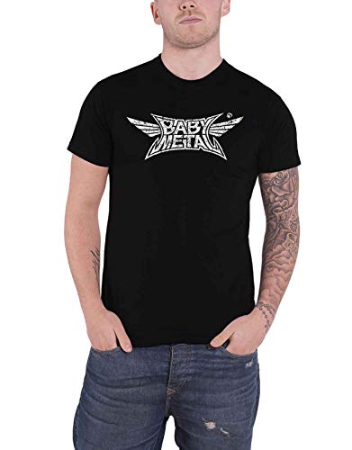 Babymetal T Shirt Distressed Band Logo Nue offiziell Herren Schwarz L von Babymetal