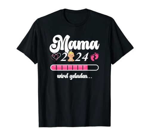 Baby Ankündigung Nachwuchs Ich werde Mama 2024 Mutter T-Shirt von Babyparty Verkündung Schwangerschaft werdende Mama