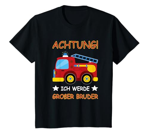 Feuerwehrauto Ich werde großer Bruder Baby Ankündigung T-Shirt Feuerwehrauto Ich werde großer Bruder Baby Ankündigung T-Shirt von Babyparty Verkündung Schwangerschaft