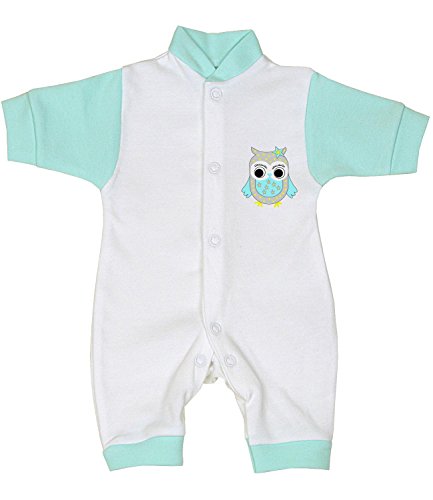 BabyPrem Baby Frühchen Kleidung Strampler Overall Mädchen Jungen 32-44cm EULE P2 von BabyPrem