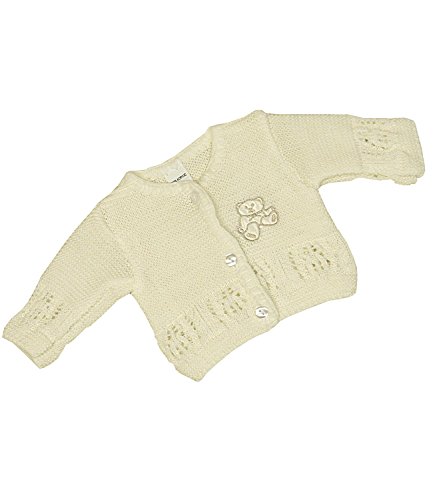 BabyPrem Babykleidung Frühchen - 6 Monate Strickjäckchen Pullover Creme 44-50cm von BabyPrem