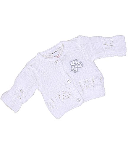BabyPrem Babykleidung Frühchen - 6 Monate Strickjäckchen Pullover Weiß Neugeborene von BabyPrem