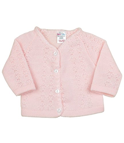 BabyPrem Babykleidung StrickJäckchen Pullover Weich Gestrickt 50-56cm Neugeborene ROSA von BabyPrem