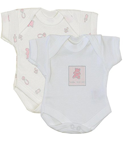 BabyPrem Frühchen Baby Kleidung 2 Bodies Body Mädchen 0-32cm ROSA Teddy PREM 0 von BabyPrem