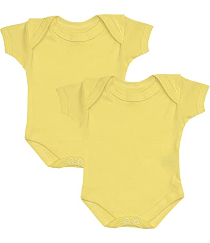 BabyPrem Frühchen Frühgeborene Baby Kleidung 2 Bodies Body Jungen Mädchen 38-44cm 2 Zitronengelb von BabyPrem