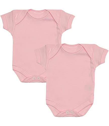 BabyPrem Frühchen Kleine Frühgeborene Baby Kleidung 2 Bodies Body Jungen Mädchen 44-50cm 2 Rosa von BabyPrem