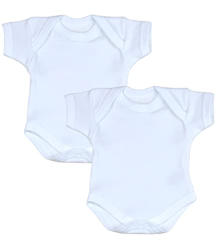 BabyPrem Frühchen Kleine Frühgeborene Baby Kleidung 2 Bodies Body Jungen Mädchen 44-50cm 2 Weiß von BabyPrem