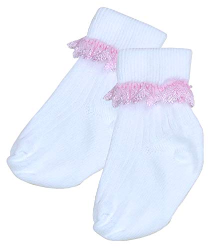 BabyPrem Frühchen Socken Mädchen Spitzentop 1.5-5.5lbs 44cm Eur 10-12 000 Rosa von BabyPrem