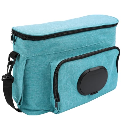 Babyruf Kinderwagen Organizer BO 300 | Kinderwagen Zubehör | Wickeltasche | Babytasche | Windeltasche | Isolierte Flaschenhalter | Wasserabweisend | Praktische Innenaufteilung | 36x12x24cm | Blau von Babyruf