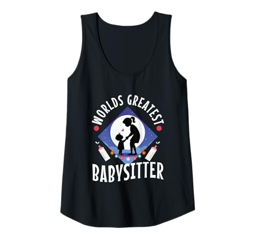 Damen Der Weltbeste Babysitter Tank Top von Babysitter child care nanny daycare provider