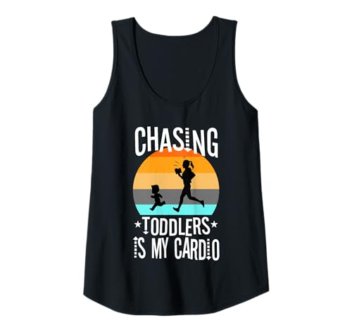 Damen Kleinkindern nachzujagen ist Mein Cardio Tank Top von Babysitter child care nanny daycare provider