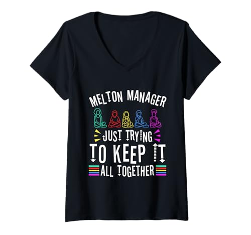 Damen Meltdown-Manager T-Shirt mit V-Ausschnitt von Babysitter child care nanny daycare provider