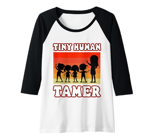 Damen Winziger menschlicher Dompteur Raglan von Babysitter child care nanny daycare provider