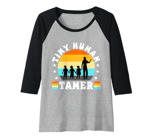 Damen Winziger menschlicher Dompteur Raglan von Babysitter child care nanny daycare provider