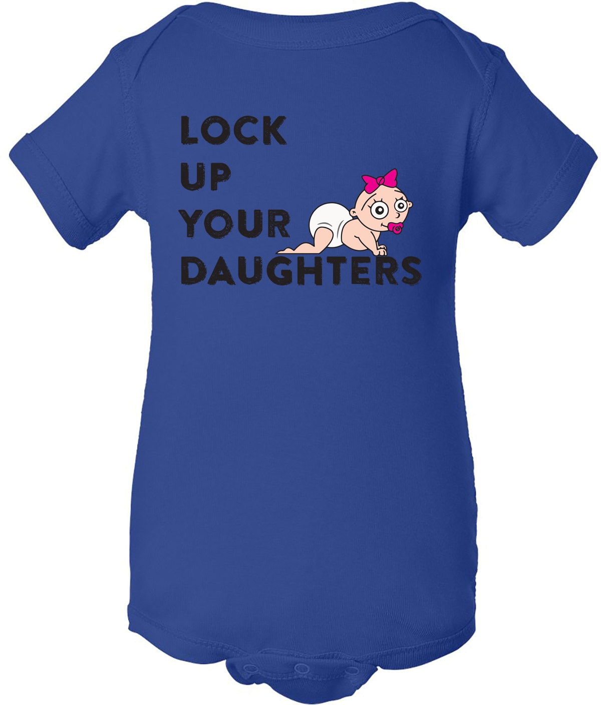 Sperren Sie Ihre Töchter Baby Onesie von Babyteezandmore