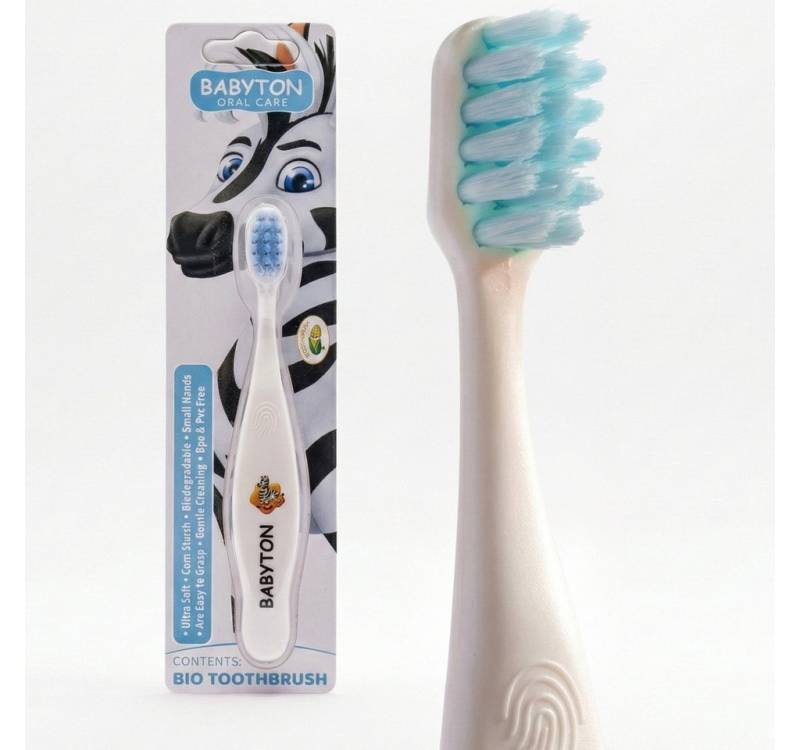 Babyton Lernzahnbürste Babyton Bio-Zahnbürste aus Mais, weich & umweltfreundlich von Babyton