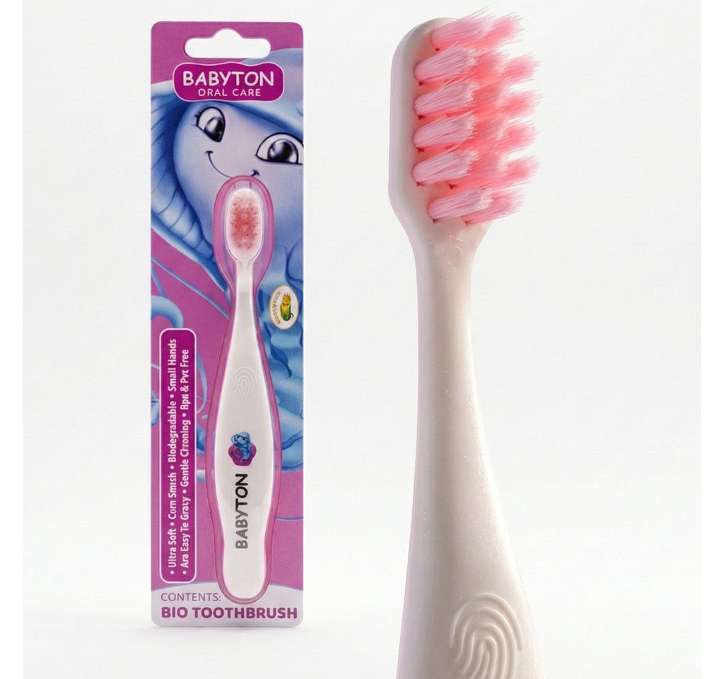 Babyton Lernzahnbürste Babyton Bio-Zahnbürste aus Mais, weich & umweltfreundlich von Babyton