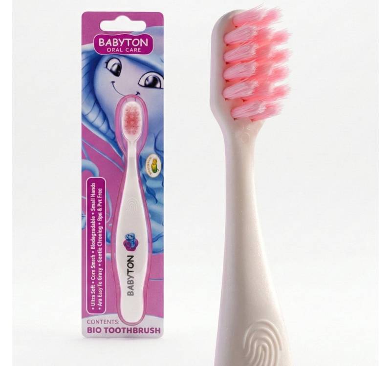 Babyton Lernzahnbürste Babyton Bio-Zahnbürste aus Mais, weich & umweltfreundlich von Babyton