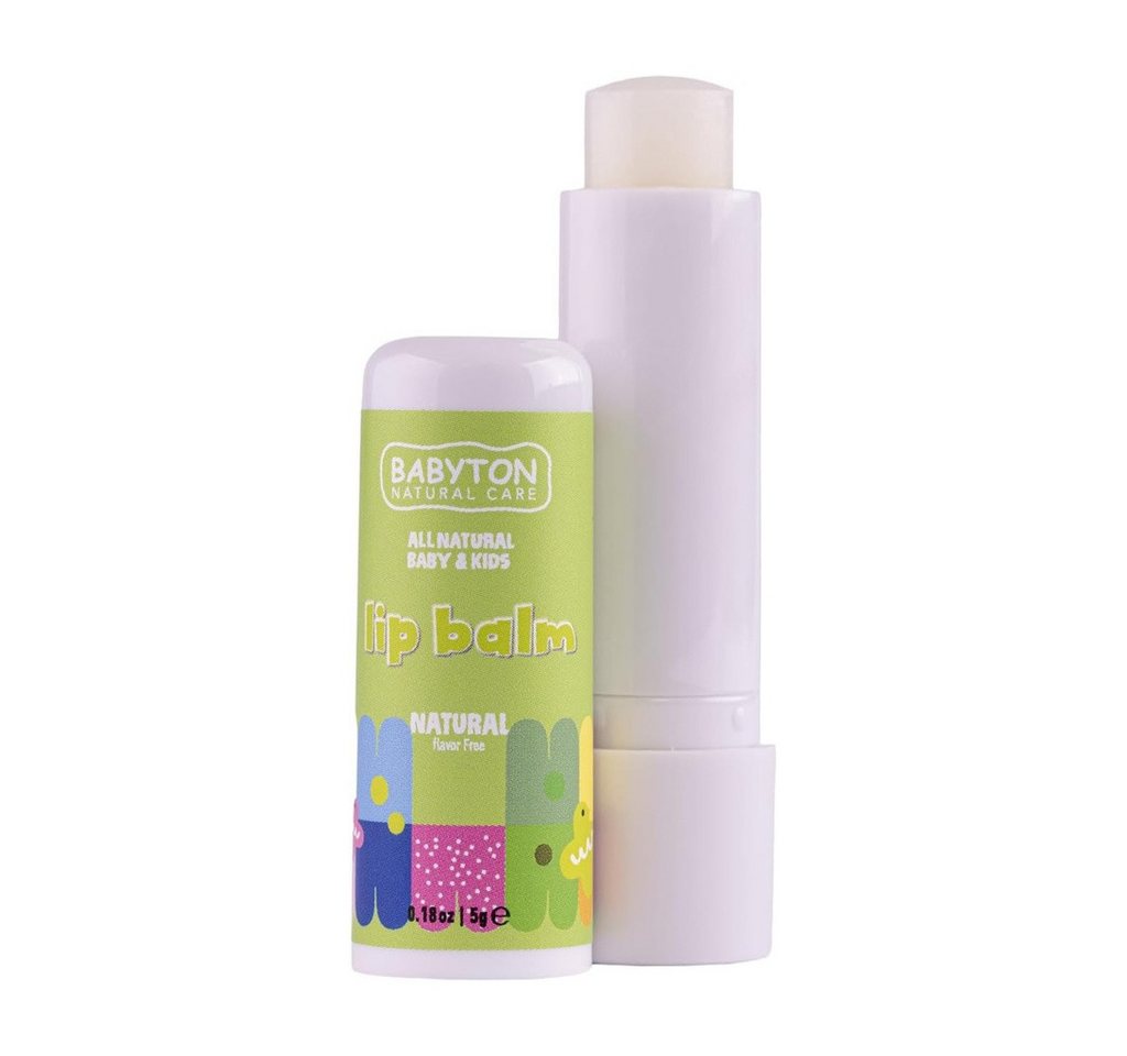 Babyton Lippenbalsam Babyton Lippenbalsam für Kinder 5g, Pflanzlich, Parabenfrei, Erdbeer von Babyton