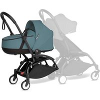 BABYZEN Kinderwagen YOYO 0+ connect Black mit Liegewanne Aqua von Babyzen