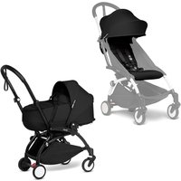 BABYZEN Kinderwagen YOYO2 0+ Black mit Liegewanne und Textilset Black von Babyzen