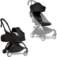 BABYZEN Kinderwagen YOYO2 0+ Black mit Neugeborenenaufsatz und Textilset Black von Babyzen