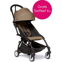 BABYZEN Kinderwagen YOYO2 6+ Black mit Textilset Toffee von Babyzen