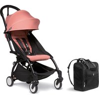 BABYZEN Kinderwagen YOYO2 6+ Black mit Textilset Ginger und GRATIS Backpack YOYO Black von Babyzen